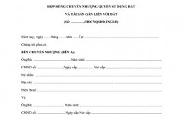 Mẫu hợp đồng mua bán nhà đất mới nhất